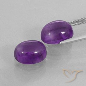 8.10 ct natürliche Mittelviolett Amethyst-Edelsteine, Oval, Transparent