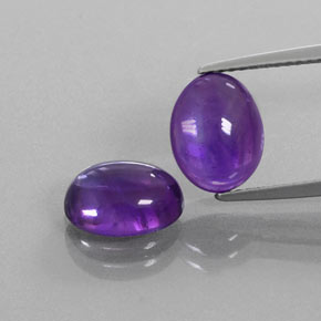 4.96 ct natürliche Mittel-helles Violett Amethyst-Edelsteine, Oval Schliff, Transparent