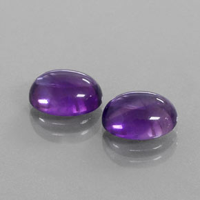 4.96 ct natürliche Mittel-helles Violett Amethyst-Edelsteine, Oval Schliff, Transparent