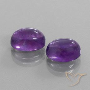 6.37 ct natürliche Mittel-helles Violett Amethyst-Edelsteine, Oval, Transparent