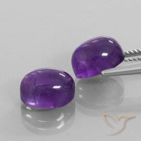 7.61 ct natürliche Mittel-helles Violett Amethyst-Edelsteine, Oval, Transparent