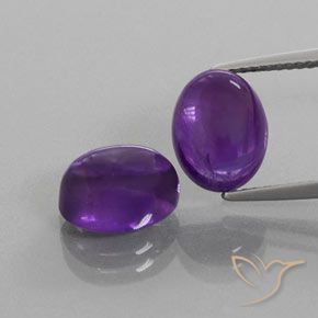 6.76 ct natürliche Mittelviolett Amethyst-Edelsteine, Oval, Transparent
