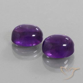 6.76 ct natürliche Mittelviolett Amethyst-Edelsteine, Oval, Transparent
