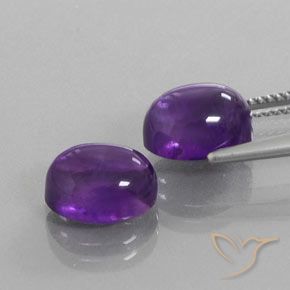 6.76 ct natürliche Mittelviolett Amethyst-Edelsteine, Oval, Transparent