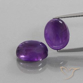 5.47 ct natürliche Rötliches Violett Amethyst-Edelsteine, Oval, Transparent