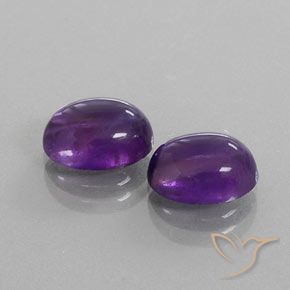 5.47 ct natürliche Rötliches Violett Amethyst-Edelsteine, Oval, Transparent