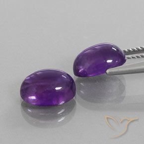 5.47 ct natürliche Rötliches Violett Amethyst-Edelsteine, Oval, Transparent