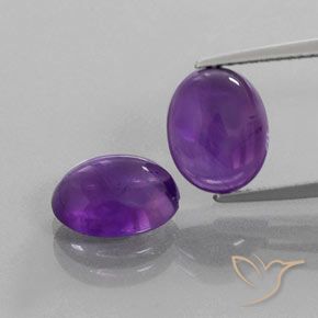 5.23 ct natürliche Mittelviolett Amethyst-Edelsteine, Oval, Transparent