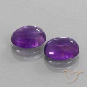 5.23 ct natürliche Mittelviolett Amethyst-Edelsteine, Oval, Transparent