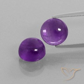 4.92ctw Natürlicher Mittelviolett Amethyst, Runden, Transparent