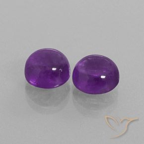 4.92 ct natürliche Mittelviolett Amethyst-Edelsteine, Runden, Transparent