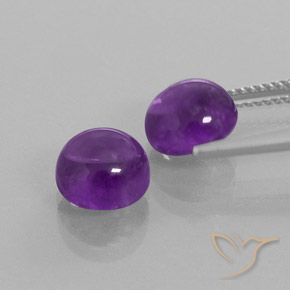 4.92 ct natürliche Mittelviolett Amethyst-Edelsteine, Runden, Transparent