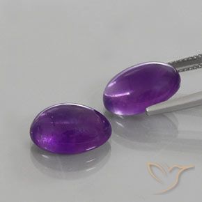 12.04 ct natürliche Mittelviolett Amethyst-Edelsteine, Oval Schliff, Transparent