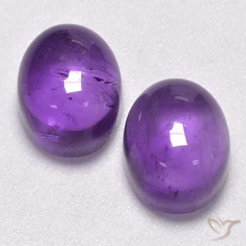 7.26ctw Natürlicher tiefviolett Amethyst, Oval, Transparent