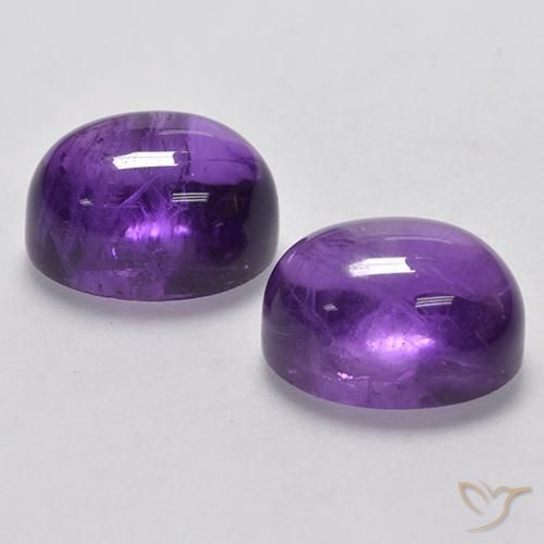 7.26 ct natürliche tiefviolett Amethyst-Edelsteine, Oval, Transparent