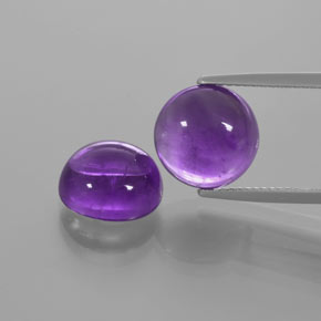  ct natürliche Lila Amethyst-Edelsteine, Rund Schliff, Transparent