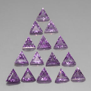 8.21 ct natürliche Mittelrosa Violett Amethyst-Edelsteine, Trillion, VS