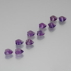 7,29 ct natürliche Intensives Rosa-Violett Amethyst-Edelsteine, Herzform, VS
