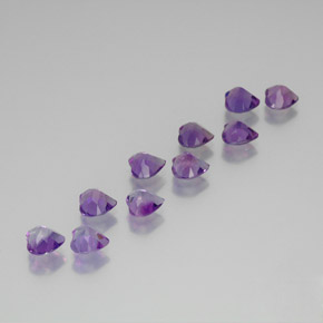 6,81 ct natürliche Lebhaftes rosa Violett Amethyst-Edelsteine, Herzform, VS