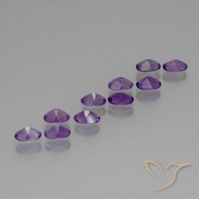 3.97 ct natürliche Mittelviolett Amethyst-Edelsteine, Oval, VS
