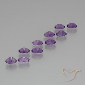 4.10 ct natürliche Mittelviolett Amethyst-Edelsteine, Oval, VS