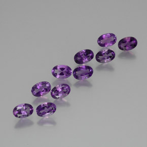 3.85 ct natürliche Lilaisch-violett Amethyst-Edelsteine, Oval Schliff, VS