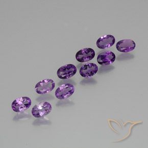 3.61ctw Natürlicher Mitteldunkles Violettviolett Amethyst, Oval, VS