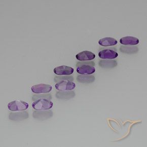 3.61 ct natürliche Mitteldunkles Violettviolett Amethyst-Edelsteine, Oval, VS