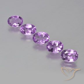 3.40ctw Natürlicher Mittelrosa Violett Amethyst, Oval, VS