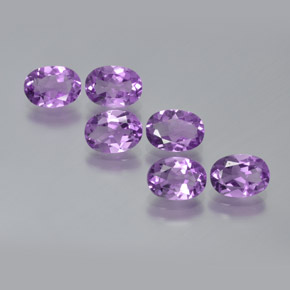 4.25 ct natürliche Mittelviolettes Violett Amethyst-Edelsteine, Oval Schliff, VS