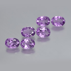 4.25 ct natürliche Mittelviolettes Violett Amethyst-Edelsteine, Oval Schliff, VS