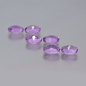 4.25 ct natürliche Mittelviolettes Violett Amethyst-Edelsteine, Oval Schliff, VS