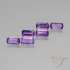 5.95 ct natürliche Mittelviolett Amethyst-Edelsteine, Ausgefallene Form, VS