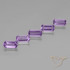 4.84 ct natürliche Lilaisch-violett Amethyst-Edelsteine, Fantasie, VS