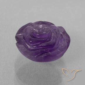 9,17 ctw natürlicher Mittelviolett Amethyst, Blumen-Schliff, Transparent / Lichtdurchlässig