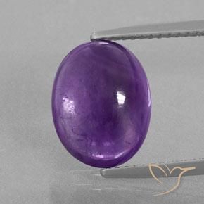5.10ct Natürlicher tiefviolett Amethyst, Oval, Transparent / Lichtdurchlässig