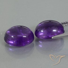 8.09 ct natürliche Mittelviolett Amethyst-Edelsteine, Oval, Transparent / Lichtdurchlässig