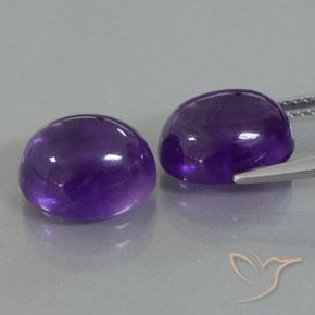 8.16 ct natürliche Mittelviolett Amethyst-Edelsteine, Oval, Transparent / Lichtdurchlässig