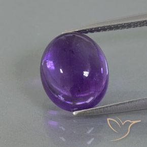 3.74ct Natürlicher Mittelviolett Amethyst, Oval, Transparent / Lichtdurchlässig