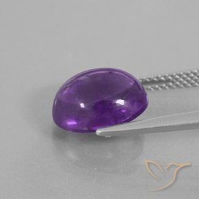 9,17 ctw natürlicher Tiefviolettes Violett Amethyst, Oval, Transparent / Lichtdurchlässig
