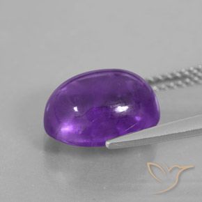 9,17 ctw natürlicher Mittel-Dunkelviolett Amethyst, Oval, Transparent / Lichtdurchlässig