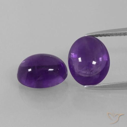 6.18ctw Natürlicher Mittelviolett Amethyst, Oval, Transparent