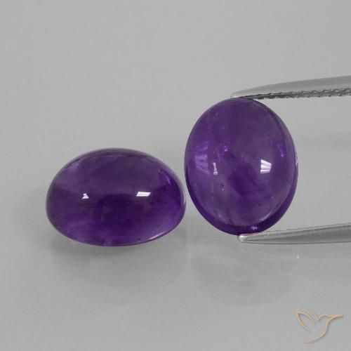 7.85ctw Natürlicher Mittelviolett Amethyst, Oval, Transparent