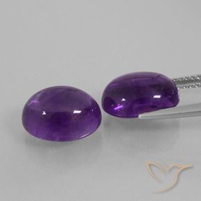 7.85 ct natürliche Mittelviolett Amethyst-Edelsteine, Oval, Transparent