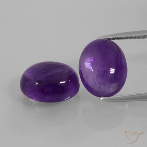 8.43ctw Natürlicher Mittelviolett Amethyst, Oval, Transparent