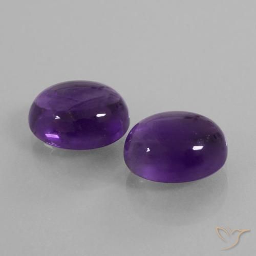 8.43 ct natürliche Mittelviolett Amethyst-Edelsteine, Oval, Transparent