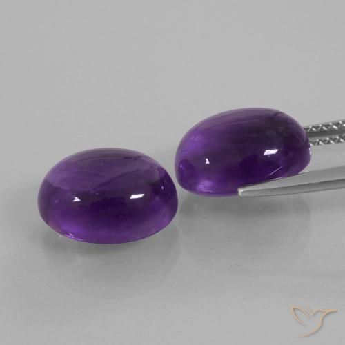 8.43 ct natürliche Mittelviolett Amethyst-Edelsteine, Oval, Transparent