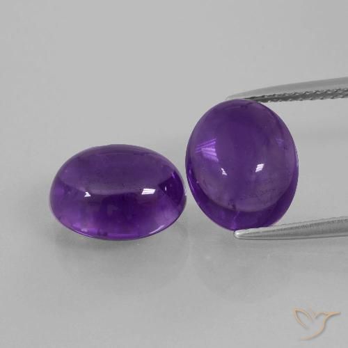 8.12ctw Natürlicher Mittelviolett Amethyst, Oval, Transparent