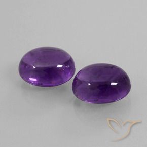 8.12 ct natürliche Mittelviolett Amethyst-Edelsteine, Oval, Transparent