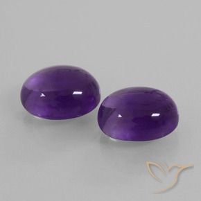 8.26 ct natürliche Mittelviolett Amethyst-Edelsteine, Oval, Transparent